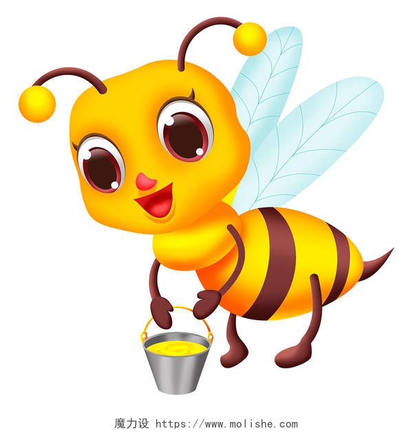 蜜蜂采蜜卡通蜜蜂蜜蜂卡通昆虫动物蜜蜂